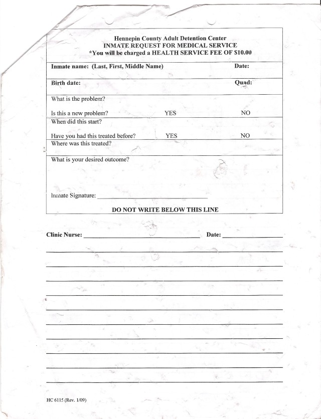 Adult Detention Center Form